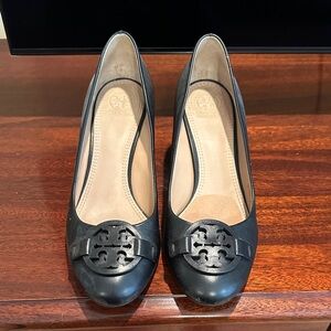 Tory Burch Black Leather Heels